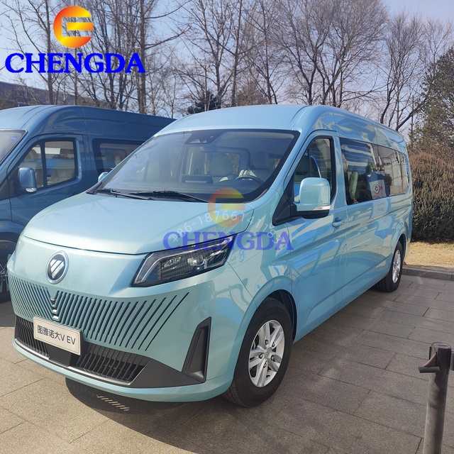 China Diesel Gasoline Electric Foton Tuano 15 18 Seater Mini Van Light Passenger Car Electric Microbus for Sale