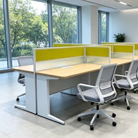 Meja Komputer Ergonomis Minimalis Kustom dengan Penyimpanan, Alas Baja, Desain Modern untuk Penggunaan Sekolah dan Kantor