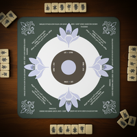 Tapis de table de mahjong en boue de diatomée américaine transfrontalière, imprimé Mandala et Œil du Diable, antidérapant et résistant aux taches