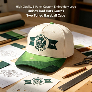 Casquette de baseball incurvée en coton OEM de haute qualité, broderie personnalisée, 5 panneaux, ajustable, pour hommes et femmes, protection solaire, vente en gros - Product Image 1