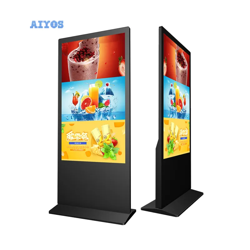 Original Factory 55 Inch LCD Indoor Digital Signage With Tempered Glass USB Commercial Grade Shopping Mall Advertising Player