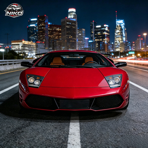 Film NIKO Gloss Piano Rouge Ferrari 1,52*16m 7,5mil Film de protection de peinture PET PPF auto-réparant changeant de couleur pour carrosserie de voiture - Product Image 1