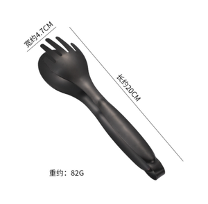 DFT1111 Cuchara y Pinza de Acero Inoxidable Dorado, Negro y Rojo Rosa, Combinación de Pinza para Espaguetis y Pinza para Pan y Fideos - Product Image 3