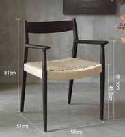 Chaises de salle à manger nordique moderne personnalisé café d'intérieur fauteuil cuisine chaise de salle à manger en bois