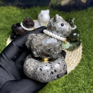 Figurine d'animal mignonne en <span class=keywords><strong>pierre</strong></span> de cristal naturelle sculptée, poney rotatif, best-seller en gros, pour la décoration intérieure et les cadeaux de fêtes - Product Image 6