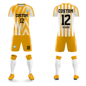 ชุดฟุตบอลแบบซับลิเมชั่นสั่งทำพิเศษ ชุดฟุตบอลย้อนยุค ลายทาง ชุดแข่งฟุตบอลแบบเต็มชุด ชุดยูนิฟอร์มฟุตบอล - Product Image 4