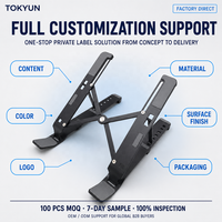 Support portable pliable pour ordinateur portable, réglable multi-niveaux, avec structure à ciseaux ventilée, pour bureau, vente en gros OEM