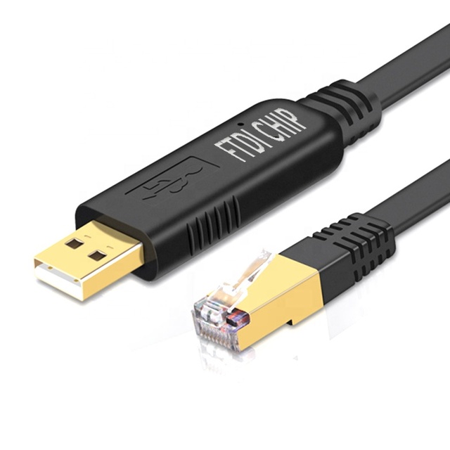 6Ft 1.8M Original Ftdi Console Usb 2.0 Lan a Rs232 Serial to Rj45 Cat5 Rs485 Converter Convert Adapter Console Cable