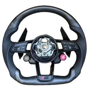 Volante de Fibra de Carbono para <span class=keywords><strong>Audi</strong></span> TT R8 TTRS <span class=keywords><strong>TTS</strong></span> 4S <span class=keywords><strong>MK2</strong></span> A6 S6 RS6 A7 S7 RS7 A8 S8 D4 A3 S3 Volante de Carreras Personalizado - Product Image 6