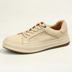 Baskets décontractées Off White pour hommes, à lacets, en cuir respirant, style jeune - Product Image 1