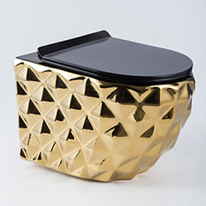 สุขภัณฑ์ติดผนังสองด้านสีทองห้องน้ำห้องสุขาเซรามิกสำหรับโรงแรมสไตล์ใหม่ - Product Image 3