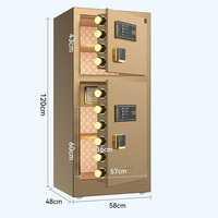 Caja fuerte grande con doble puerta, caja fuerte de acero para el dinero, para casa, hotel, oficina, huella dactilar, caja fuerte grande de 2 puertas para dinero