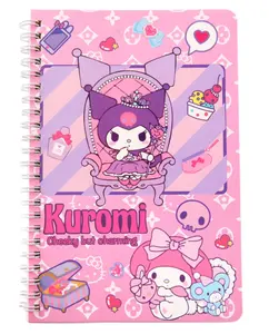 Ruunjoy Sanrioed estacionario Kawaii Kuromi My Melody diario cuaderno A 5 bobina Kitty Little Twin Stars cuaderno de dibujos animados Bloc de notas