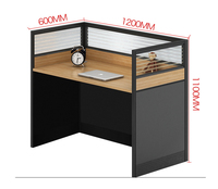 Bureau de travail moderne convertible en bois pour 3 personnes, table de travail en cubicle pour mobilier de bureau commercial