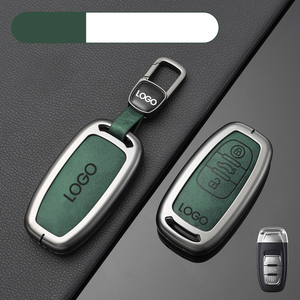 DM เคสกุญแจรถหนังโลหะคุณภาพสูงสำหรับ Audi A3 A4L A6L A5 A7l A8 Q2l <span class=keywords><strong>Q3</strong></span> Q4 <span class=keywords><strong>Etron</strong></span> Q5L Q7อุปกรณ์เสริมรถยนต์ - Product Image 5