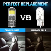 Bombilla LED T10 COB 12V W5W para Interior de Coche, Luz Blanca de Lectura, Luz de Matrícula, Luz de Posición, 6000K