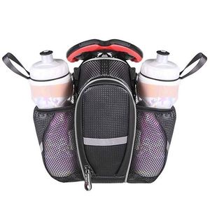 Sacoche de selle de vélo imperméable BSCI pour le bas de selle, avec porte-bouteille et pochette - Product Image 3