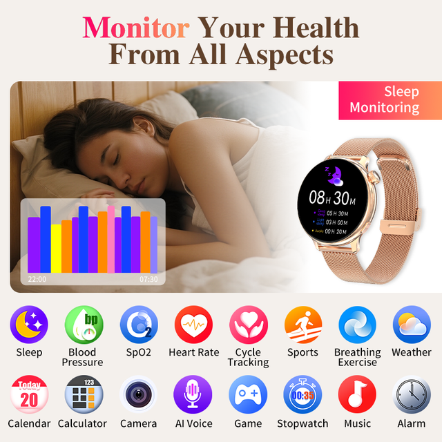 YQT Call Smart Watch Sport Watch Fashion Android Smartwatch Weather Heart-rate Monitor Sports Fitness Tracker Men Women