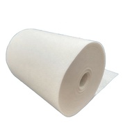 Fabrication professionnelle100 % polyester tissu non tissé feutre aiguilleté techniques non tissées en rouleaux de coton blanc
