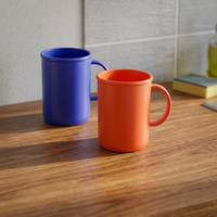 Taza de Café de Plástico, Varios Diseños, Ecológica, Apta para Lavavajillas, Unisex, para Fiestas, Apta para Agua Caliente, con Asa