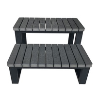 Accessoires pour piscine spa, échelle à 2 niveaux pour piscine spa, marchepied en plastique PS pour spa
