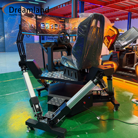 Simulador de Carreras de 6DOF con Pantalla Triple de Dreamland Factory Direct, Equipo de Entretenimiento Comercial para Parques de Realidad Virtual y Salas de Juegos