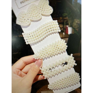 Trending accessori per capelli di lusso con strass cuore di cristallo di perle per capelli in metallo vendita calda all'ingrosso cartone personalizzato per ragazze - Product Image 1