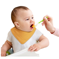 Bavoirs pour bébé en coton mousseline en gros, nouveau-né, respectueux de la peau, écologiques, bouton, doux, respirant, réutilisables, lavables, protection pour l'alimentation