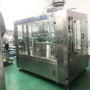 400ml glass bottle water filling machine with ring pull cap carbonated soda water filling soft drink machinery filling machine