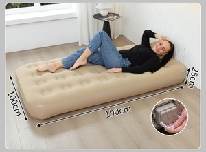Matelas pneumatique double portable avec pompe électrique intégrée pour le camping, les voyages, l'utilisation à domicile dans la chambre ou en extérieur - Product Image 2