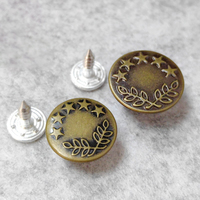 Kit de boutons de rechange ovales en métal gaufré pour jeans avec rivets sans couture pour bretelles de pantalons en denim