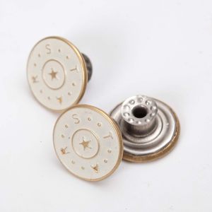 17mm thay thế quần jean nút Kit 20 Bộ hợp kim kẽm Snap buộc hạt không may đinh tán cho quần treo mô hình hình chữ nhật - Product Image 4