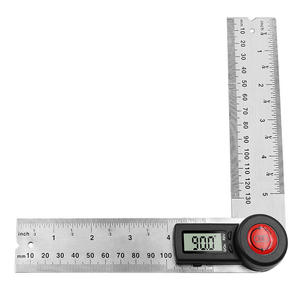130mm 2-en-1 rapporteur d'angle numérique règle Finder mètre acier inoxydable 360 goniomètre inclinomètre rapporteur pour le travail du bois - Product Image 3