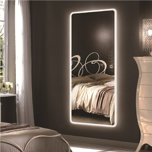 Full Length <b>Mirror</b> Rectangular <b>Wall</b> Mount Lighted Plug Powered For Bedroom Home Use - Product Image 1