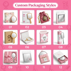 Portable Texture Finish Makeup <b>Mirror</b> <b>with</b> Clear Reflection and Compact Folding Design for Outdoor Cosmetic Touch Up - Product Image 5