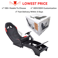 GY046 negro ajustable plegable Racing Simulador cubo asiento Sim coche conducción simulación cabina