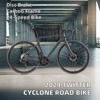 Bicicleta de Carretera Cyclone Racing 2024, Nueva, de Alta Calidad, 700c, 2x12 Velocidades, Fibra de Carbono, 24 Velocidades, Número de Modelo [Insertar Número de Modelo Aquí]