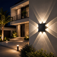 Applique murale LED moderne en aluminium, étanche IP65, 3500K, pour extérieur et intérieur, idéale pour jardin, cour, balcon, allée, décoration