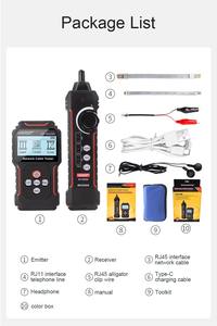 Yeni optik ürünler profesyonel sıcak satış NF-8209S RJ45 <span class=keywords><strong>Cat6a</strong></span> Lan ağ tel kablo test cihazları - Product Image 6