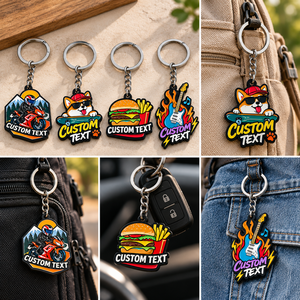 Llaveros de PVC con Forma Irregular Personalizados con Diseños de Dibujos Animados Coloridos para Regalos Promocionales OEM ODM - Product Image 3