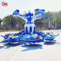 Manège d'avion rotatif pour enfants à double étage, attraction spatiale, équipement familial pour parcs d'attractions et fêtes foraines en extérieur, direct usine