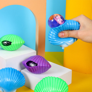 Juguete de Squeeze con Forma de Concha de Sirena, Bola de Agua, TPR, Alivio del Estrés, Juguete Sensorial Antiestrés, Regalo para Niños y Adultos - Product Image 2