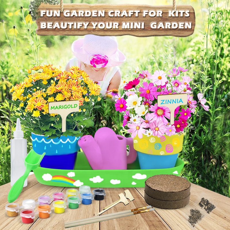 Mieryd Kit Lavoretti Creativi per Bambini, Fai Da Te Artigianale Laboratorio dei Fiori, DIY Bouquet Fiori Giocattoli Ragazza Giochi Educativi, Natale Compleanno Regalo Bimba 3 4 5 6 7 8 9 10 Anni