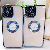 Étui de téléphone avec objectif de haute qualité 2023 pour iPhone 8plus 11 12mini 13pro 14max, protection antichoc, protection électro-plaquée, coque souple
