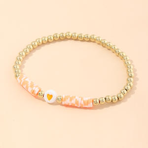 New Wholesale Fashion Jewelry <strong>Bracelets</strong> Gold Bead <strong>Bracelet</strong> Colorful Polymer Clay <strong>Friendship</strong> <strong>Bracelet</strong> <strong>for</strong> <strong>Adults</strong> Kids - Product Image 6
