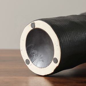 Flolenco decorazione per la casa oggetti da salotto oggetti decorazione in ceramica nera vaso moderno minimalista decorativi <span class=keywords><strong>vasi</strong></span> di fiori in ceramica - Product Image 5