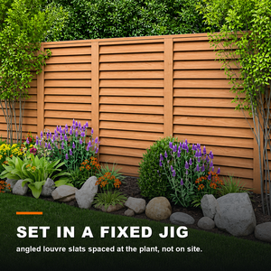 Slimline Aluminum Louver <b>Fence</b> <b>for</b> Narrow Side Passage <b>Privacy</b> <b>Screen</b> — Rust-Free Powder Coated Lightweight Easy Fit Custom Size - Product Image 1