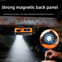 Linterna Recargable con Pantalla Digital de 360°, Resistente al Agua IP44, Portátil, Ajustable, con Sensor, Clip para Gorra, Linterna Frontal para Camping