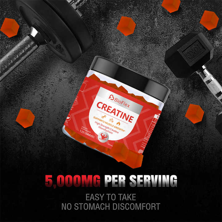 OEM Private Label Creatine Monohydrate Gummies for Muscle Gain More Strength and Faster Recovery Creatine Gummies