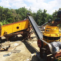 Concasseur à mâchoires pour l'exploitation minière, concassage de pierres de carrière, minerai d'or, moteur AC, max. 200 t/h
